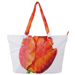 Red Tulip, Watercolor Art Full Print Shoulder Bag