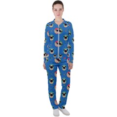 Pugs In Circles With Stars Casual Jacket And Pants Set