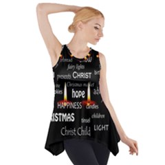 Candles Christmas Advent Light Side Drop Tank Tunic by Wegoenart