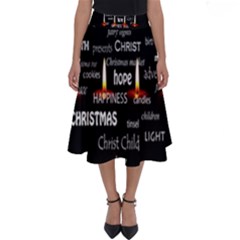 Candles Christmas Advent Light Perfect Length Midi Skirt by Wegoenart