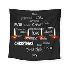 Candles Christmas Advent Light Square Tapestry (small) by Wegoenart