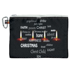 Candles Christmas Advent Light Canvas Cosmetic Bag (xl) by Wegoenart