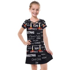 Candles Christmas Advent Light Kids  Cross Web Dress by Wegoenart