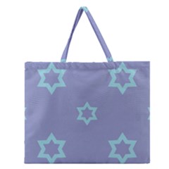 Star Christmas Night Seamlessly Zipper Large Tote Bag by Wegoenart