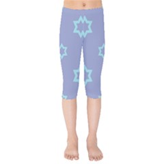 Star Christmas Night Seamlessly Kids  Capri Leggings  by Wegoenart