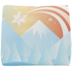 Winter Landscape Star Mountains Seat Cushion by Wegoenart