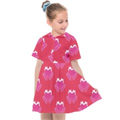 Christmas Red Pattern Reasons Kids  Sailor Dress by Wegoenart