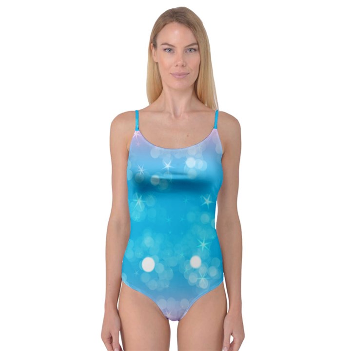 Background Abstract Christmas Snow Camisole Leotard 