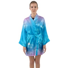 Background Abstract Christmas Snow Long Sleeve Kimono Robe by Wegoenart