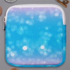 Background Abstract Christmas Snow Mini Square Pouch