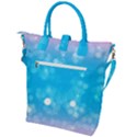 Background Abstract Christmas Snow Buckle Top Tote Bag View2