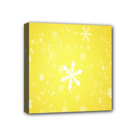 Snowflakes The Background Snow Mini Canvas 4  X 4  (stretched) by Wegoenart