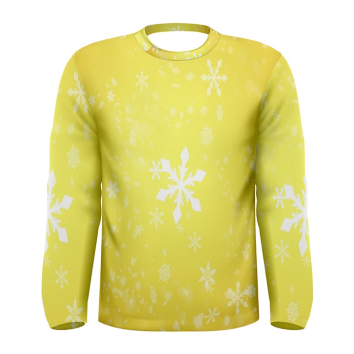 Snowflakes The Background Snow Men s Long Sleeve Tee