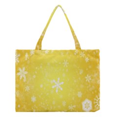 Snowflakes The Background Snow Medium Tote Bag by Wegoenart