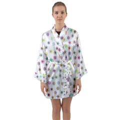 Snowflakes Snow Winter Ice Cold Long Sleeve Kimono Robe by Wegoenart