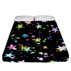 Wallpaper Star Advent Christmas Fitted Sheet (queen Size) by Wegoenart