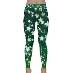 Christmas Star Advent Background Classic Yoga Leggings by Wegoenart