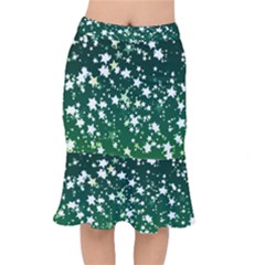 Christmas Star Advent Background Mermaid Skirt by Wegoenart