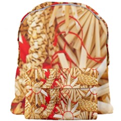 Christmas Straw Xmas Gold Giant Full Print Backpack by Wegoenart