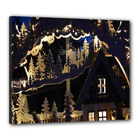 Christmas Advent Candle Arches Canvas 24  x 20  (Stretched)