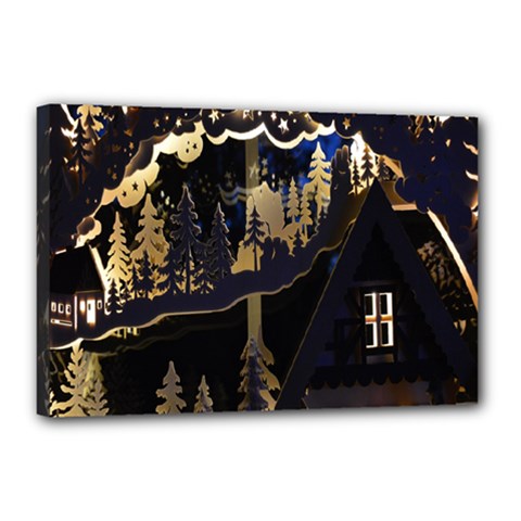 Christmas Advent Candle Arches Canvas 18  x 12  (Stretched)