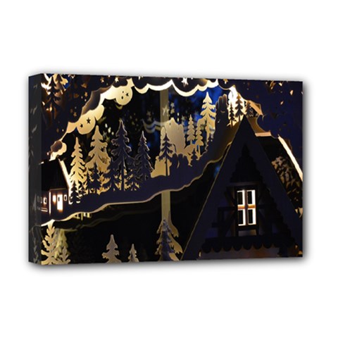 Christmas Advent Candle Arches Deluxe Canvas 18  x 12  (Stretched)