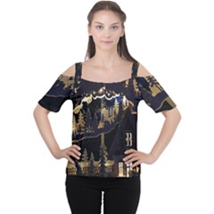 Christmas Advent Candle Arches Cutout Shoulder Tee