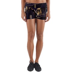 Christmas Advent Candle Arches Yoga Shorts