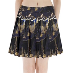 Christmas Advent Candle Arches Pleated Mini Skirt