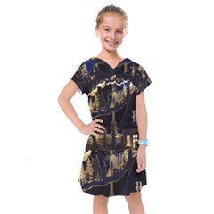 Christmas Advent Candle Arches Kids  Drop Waist Dress