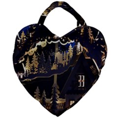 Christmas Advent Candle Arches Giant Heart Shaped Tote