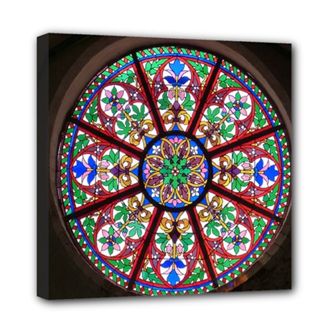 Church Window Window Rosette Mini Canvas 8  X 8  (stretched) by Wegoenart