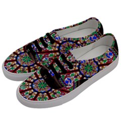 Church Window Window Rosette Men s Classic Low Top Sneakers by Wegoenart