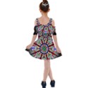 Church Window Window Rosette Kids  Shoulder Cutout Chiffon Dress View2