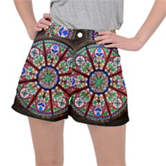 Church Window Window Rosette Stretch Ripstop Shorts