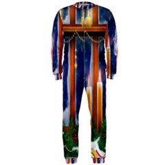 Christmas Lighting Candles Onepiece Jumpsuit (men)  by Wegoenart