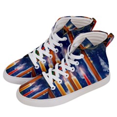 Christmas Lighting Candles Women s Hi-top Skate Sneakers by Wegoenart