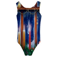 Christmas Lighting Candles Kids  Cut-out Back One Piece Swimsuit by Wegoenart