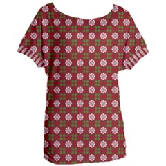 Christmas Paper Wrapping Pattern Women s Oversized Tee by Wegoenart