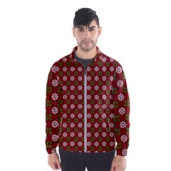 Christmas Paper Wrapping Pattern Windbreaker (men) by Wegoenart