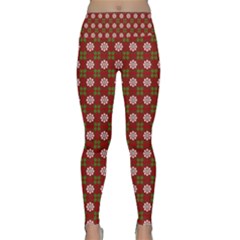 Christmas Paper Wrapping Pattern Lightweight Velour Classic Yoga Leggings by Wegoenart