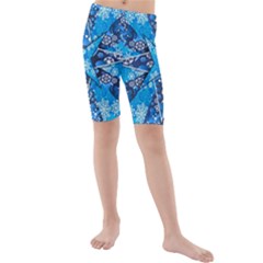 Christmas Background Pattern Kids  Mid Length Swim Shorts by Wegoenart