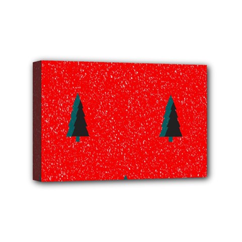 Christmas Time Fir Trees Mini Canvas 6  X 4  (stretched) by Wegoenart