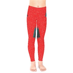 Christmas Time Fir Trees Kids  Legging by Wegoenart