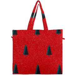 Christmas Time Fir Trees Canvas Travel Bag by Wegoenart