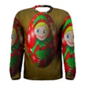 Christmas Wreath Ball Decoration Men s Long Sleeve Tee View1