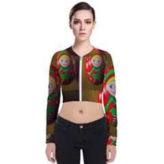 Christmas Wreath Ball Decoration Zip Up Bomber Jacket by Wegoenart