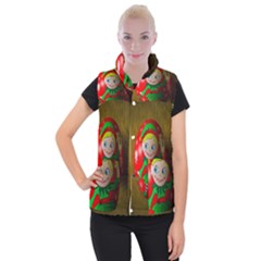 Christmas Wreath Ball Decoration Women s Button Up Vest by Wegoenart