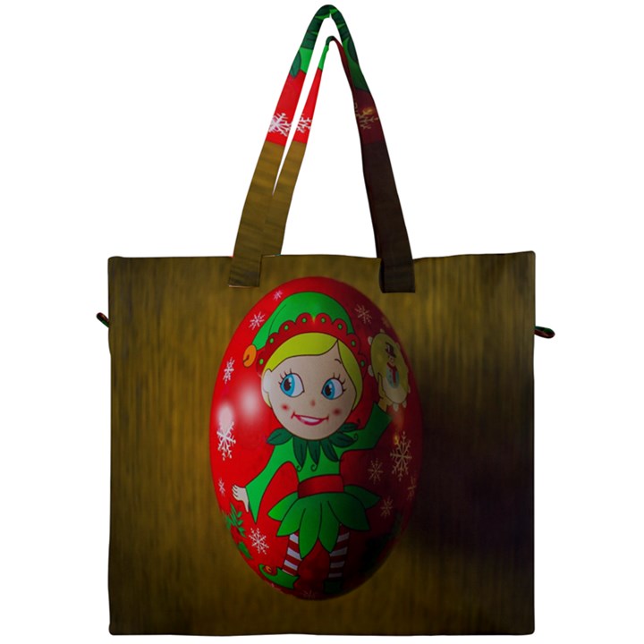 Christmas Wreath Ball Decoration Canvas Travel Bag