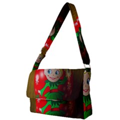 Christmas Wreath Ball Decoration Full Print Messenger Bag by Wegoenart